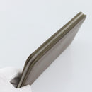 HERMES Azap Long Wallet Leather Beige Silver Auth 196019-5