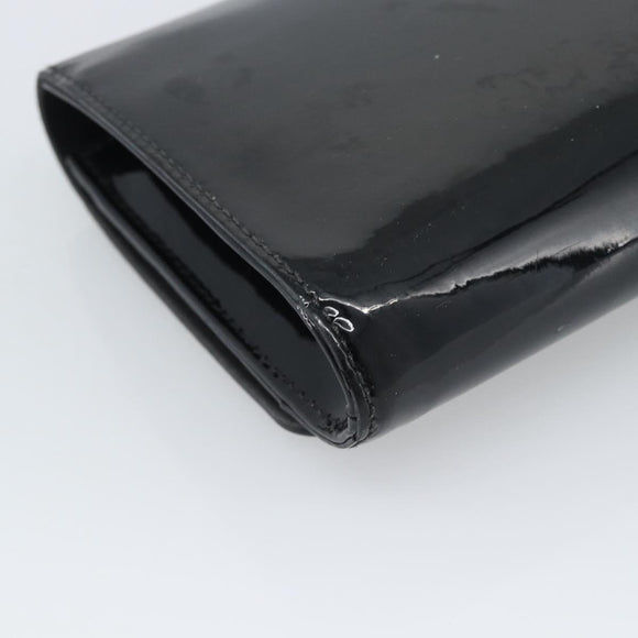 LOUIS VUITTON Pochette Louise EW Bag Patent leather Black M51634 LV Auth 196020