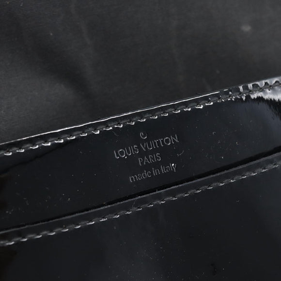LOUIS VUITTON Pochette Louise EW Bag Patent leather Black M51634 LV Auth 196020