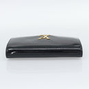 LOUIS VUITTON Pochette Louise EW Bag Patent leather Black M51634 LV Auth 196020-5