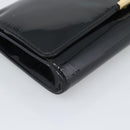 LOUIS VUITTON Pochette Louise EW Bag Patent leather Black M51634 LV Auth 196020-14