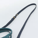 Miu Miu Hand Bag Leather 2way Green Gold Auth 196021A-14