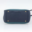 Miu Miu Hand Bag Leather 2way Green Gold Auth 196021A-5