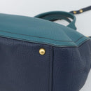 Miu Miu Hand Bag Leather 2way Green Gold Auth 196021A-10