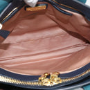 Miu Miu Hand Bag Leather 2way Green Gold Auth 196021A-11