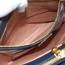 Miu Miu Hand Bag Leather 2way Green Gold Auth 196021A-23