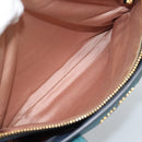 Miu Miu Hand Bag Leather 2way Green Gold Auth 196021A-26