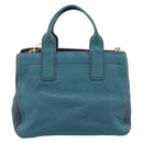 Miu Miu Hand Bag Leather 2way Green Gold Auth 196021A-2