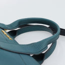 Miu Miu Hand Bag Leather 2way Green Gold Auth 196021A-8