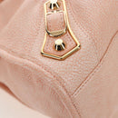 BALENCIAGA Metallic Edge City Bag Leather 2way Pink Gold 390154 Auth 196022M-13
