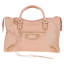BALENCIAGA Metallic Edge City Bag Leather 2way Pink Gold 390154 Auth 196022M-2