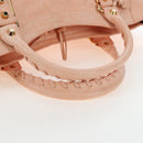 BALENCIAGA Metallic Edge City Bag Leather 2way Pink Gold 390154 Auth 196022M-7
