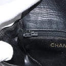 CHANEL Bicolore Waist bag Patent leather Black Gold CC Auth 196023-11