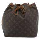 LOUIS VUITTON Monogram Petit Noe Shoulder Bag M42226 LV Auth 196026-2
