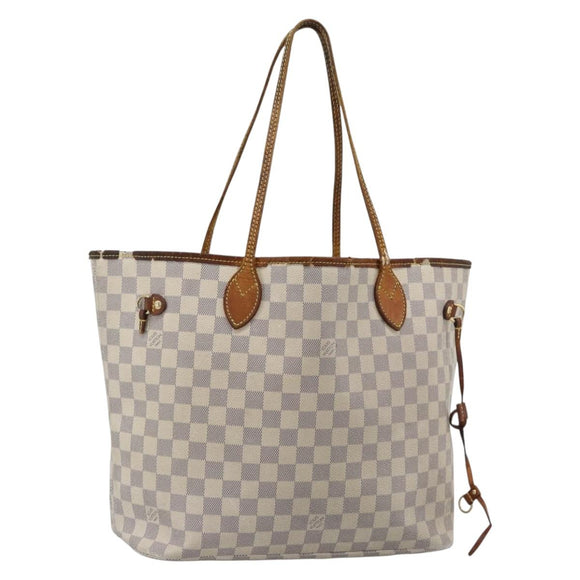 LOUIS VUITTON Damier Azur Neverfull MM Tote Bag N41605 LV Auth 196028
