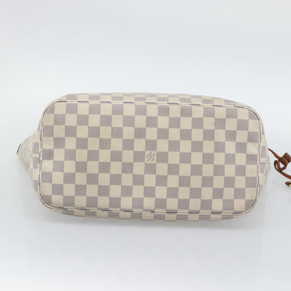 LOUIS VUITTON Damier Azur Neverfull MM Tote Bag N41605 LV Auth 196028