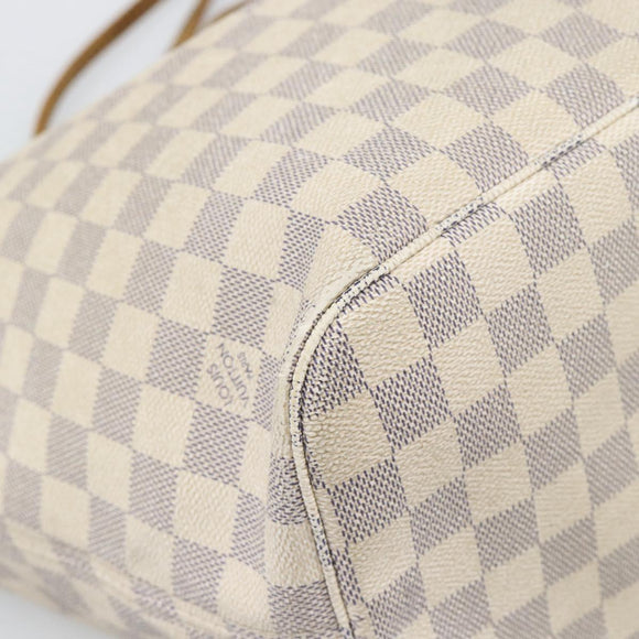 LOUIS VUITTON Damier Azur Neverfull MM Tote Bag N41605 LV Auth 196028