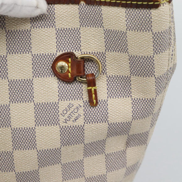 LOUIS VUITTON Damier Azur Neverfull MM Tote Bag N41605 LV Auth 196028