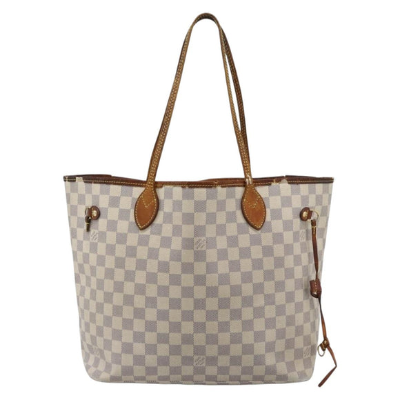 LOUIS VUITTON Damier Azur Neverfull MM Tote Bag N41605 LV Auth 196028