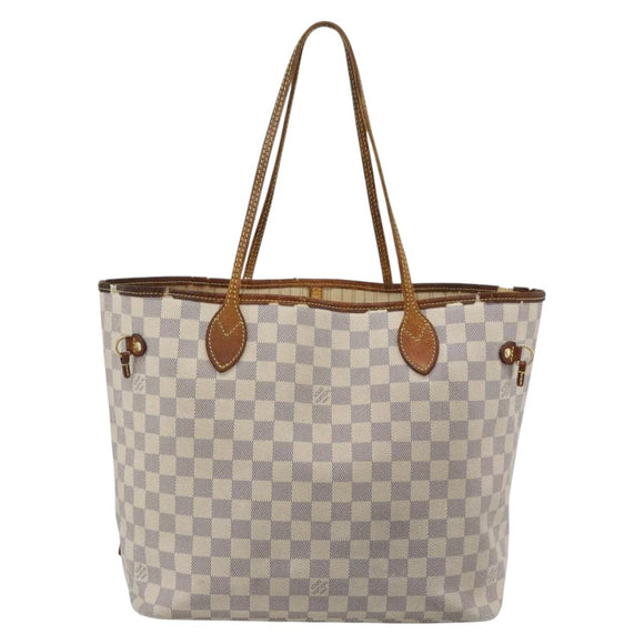 LOUIS VUITTON Damier Azur Neverfull MM Tote Bag N41605 LV Auth 196028