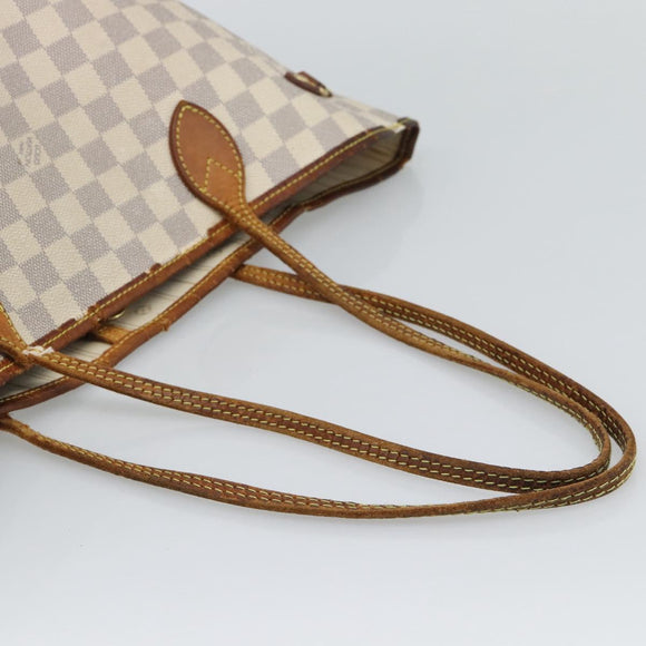 LOUIS VUITTON Damier Azur Neverfull MM Tote Bag N41605 LV Auth 196028