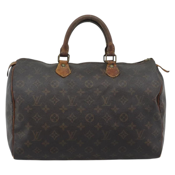LOUIS VUITTON Monogram Speedy 35 Hand Bag M41524 LV Auth 196029