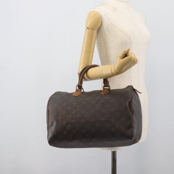 LOUIS VUITTON Monogram Speedy 35 Hand Bag M41524 LV Auth 196029