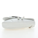 Christian Dior Saddle Bag Body Bag Leather Gray Silver Auth 196031V-13