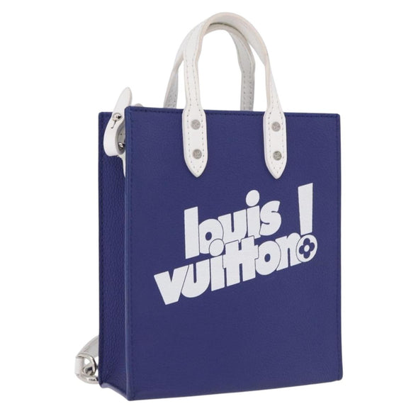 LOUIS VUITTON Sac XS Hand Bag Leather Blue M80841 LV Auth 196032M
