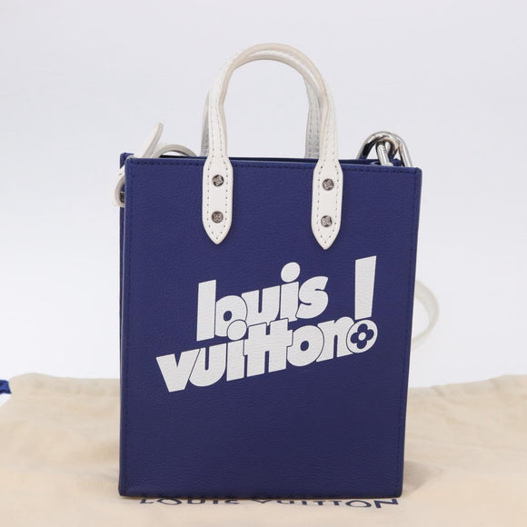 LOUIS VUITTON Sac XS Hand Bag Leather Blue M80841 LV Auth 196032M