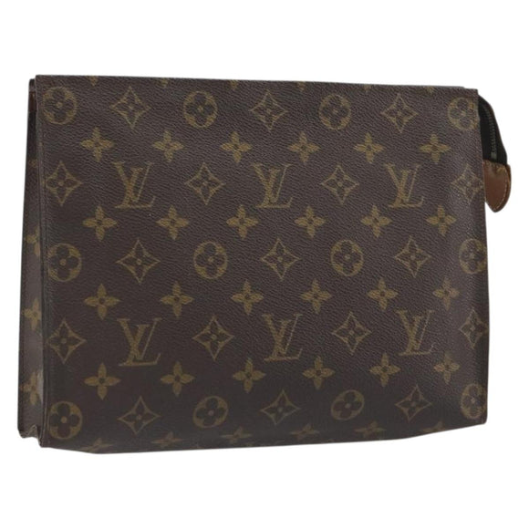 LOUIS VUITTON Monogram Poche Toilette 26 Pouch M47542 LV Auth 196033