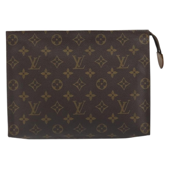 LOUIS VUITTON Monogram Poche Toilette 26 Pouch M47542 LV Auth 196033