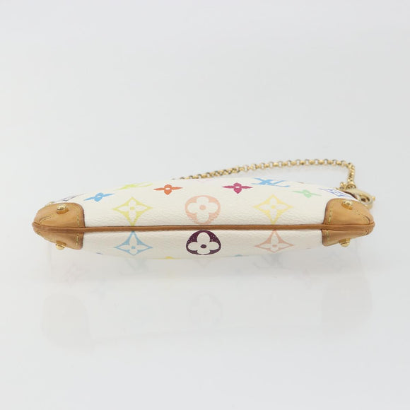 LOUIS VUITTON Monogram Multicolor Pochette Mira MM White M60096 LV Auth 196035V