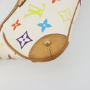 LOUIS VUITTON Monogram Multicolor Pochette Mira MM White M60096 LV Auth 196035V-16