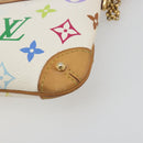 LOUIS VUITTON Monogram Multicolor Pochette Mira MM White M60096 LV Auth 196035V-17