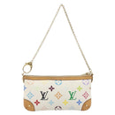 LOUIS VUITTON Monogram Multicolor Pochette Mira MM White M60096 LV Auth 196035V-2
