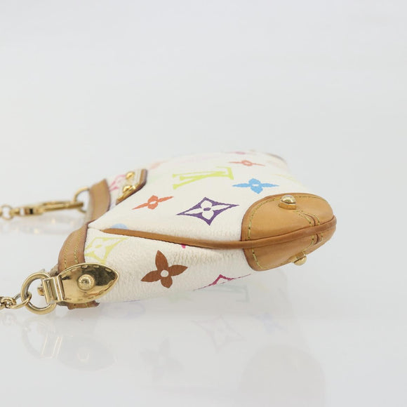 LOUIS VUITTON Monogram Multicolor Pochette Mira MM White M60096 LV Auth 196035V
