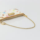 LOUIS VUITTON Monogram Multicolor Pochette Mira MM White M60096 LV Auth 196035V-7