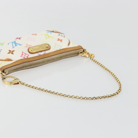 LOUIS VUITTON Monogram Multicolor Pochette Mira MM White M60096 LV Auth 196035V