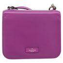 VALENTINO Shoulder Bag Leather 2way Purple Silver Auth 196036A-2
