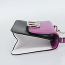 VALENTINO Shoulder Bag Leather 2way Purple Silver Auth 196036A-4