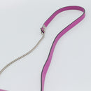 VALENTINO Shoulder Bag Leather 2way Purple Silver Auth 196036A-8