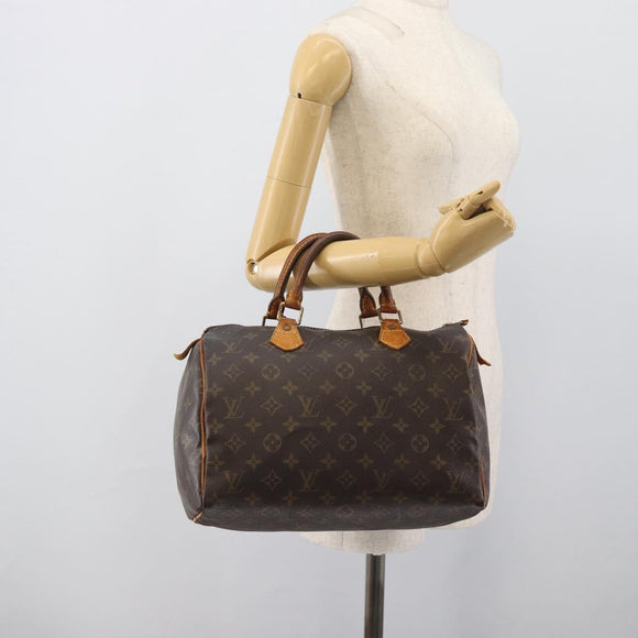LOUIS VUITTON Monogram Speedy 30 Hand Bag M41526 LV Auth 196038