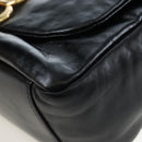 BALENCIAGA Monaco Sling Bag Leather Black Gold 787896 Auth 196040M-16