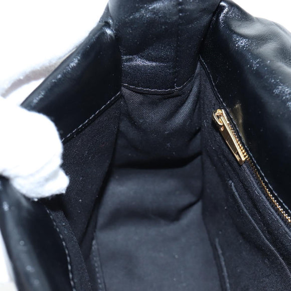 BALENCIAGA Monaco Sling Bag Leather Black Gold 787896 Auth 196040M