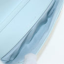 CHANEL Matelasse Chain Glasses Case Caviar Skin Light Blue CC Auth 196041M-18