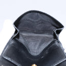 PRADA Compact Wallet Safiano Leather Black Gold Auth 196043A-18