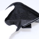 PRADA Compact Wallet Safiano Leather Black Gold Auth 196043A-19
