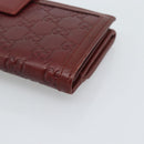 GUCCI GG Canvas Guccissima Long Wallet Red 282426 Auth 196044A-10