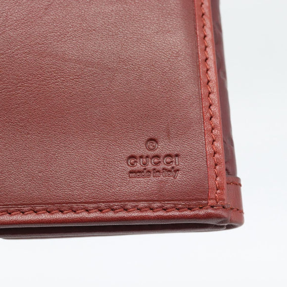 GUCCI GG Canvas Guccissima Long Wallet Red 282426 Auth 196044A